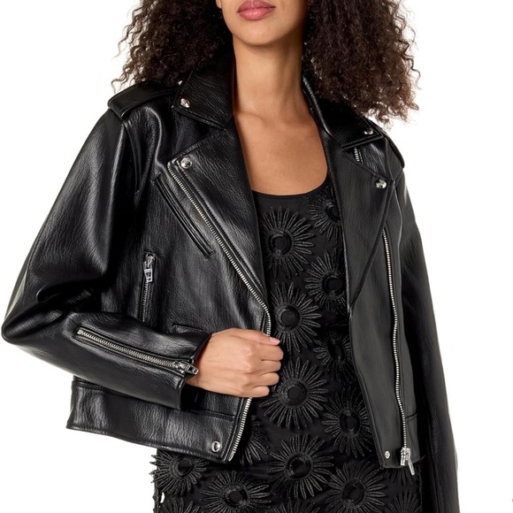 BlankNYC- Black Leather Moto Jacket - Picture 1 of 7